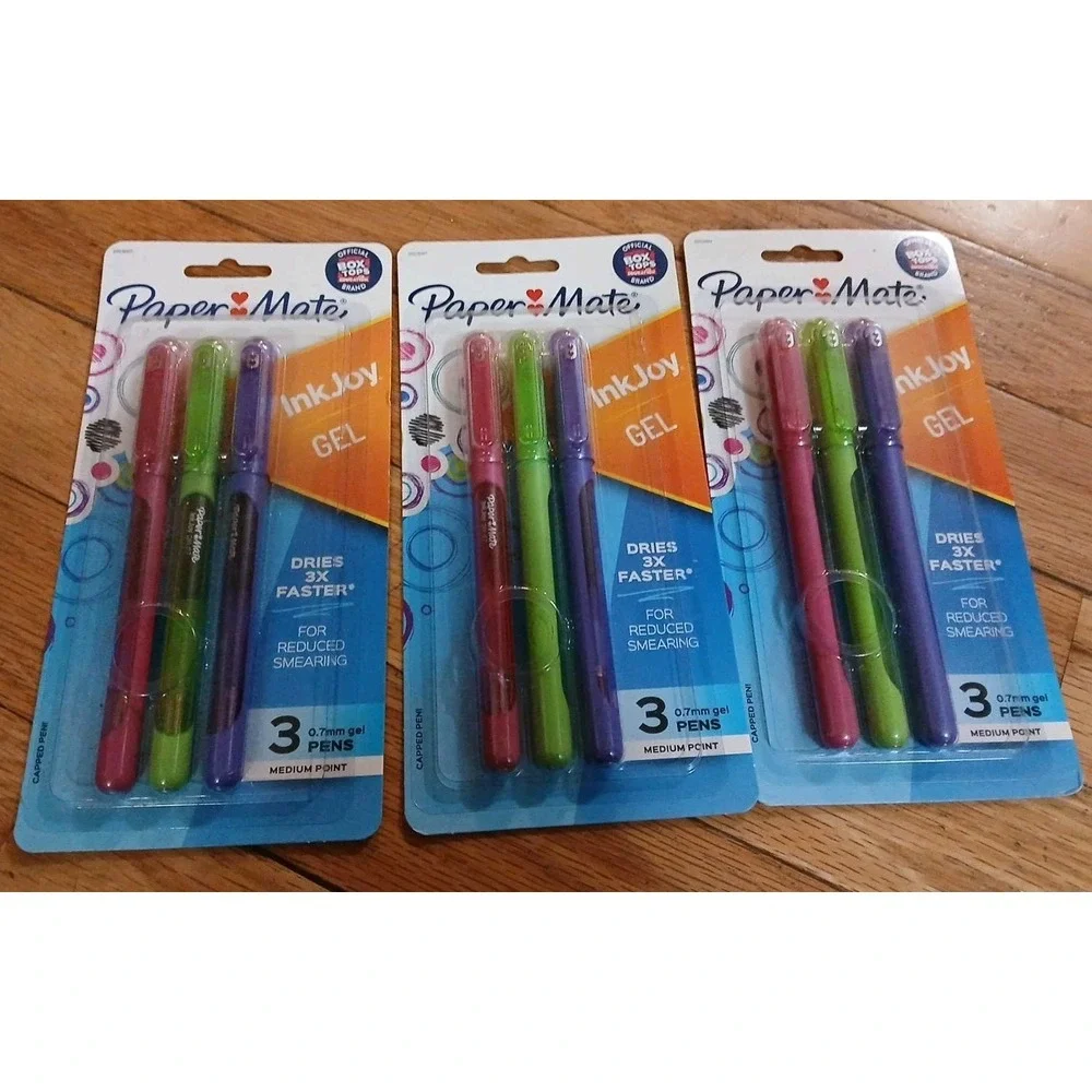 New Paper Mate Ink Joy Gel Pens 0.7mm Medium Point Dries 3X Faster Lot Of 3